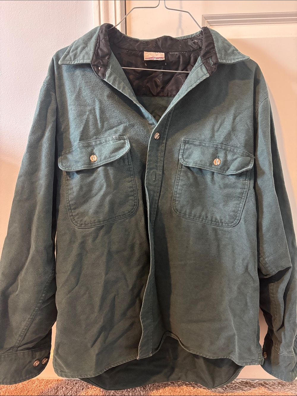 Field & Stream Men's Dark Teal Button-Front Casual Shirt Jacket